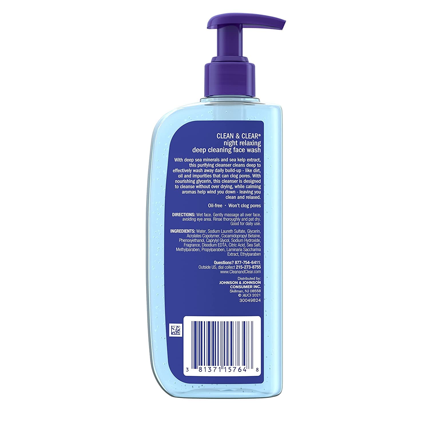 Clean & Clear Night Relaxing Deep Cleaning Oil-Free Face Wash(240ml)