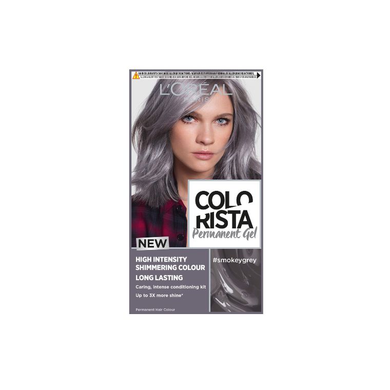 Loreal Colorista Smokey Grey Silver Permanent Hair Dye Gel Shimmering Colour