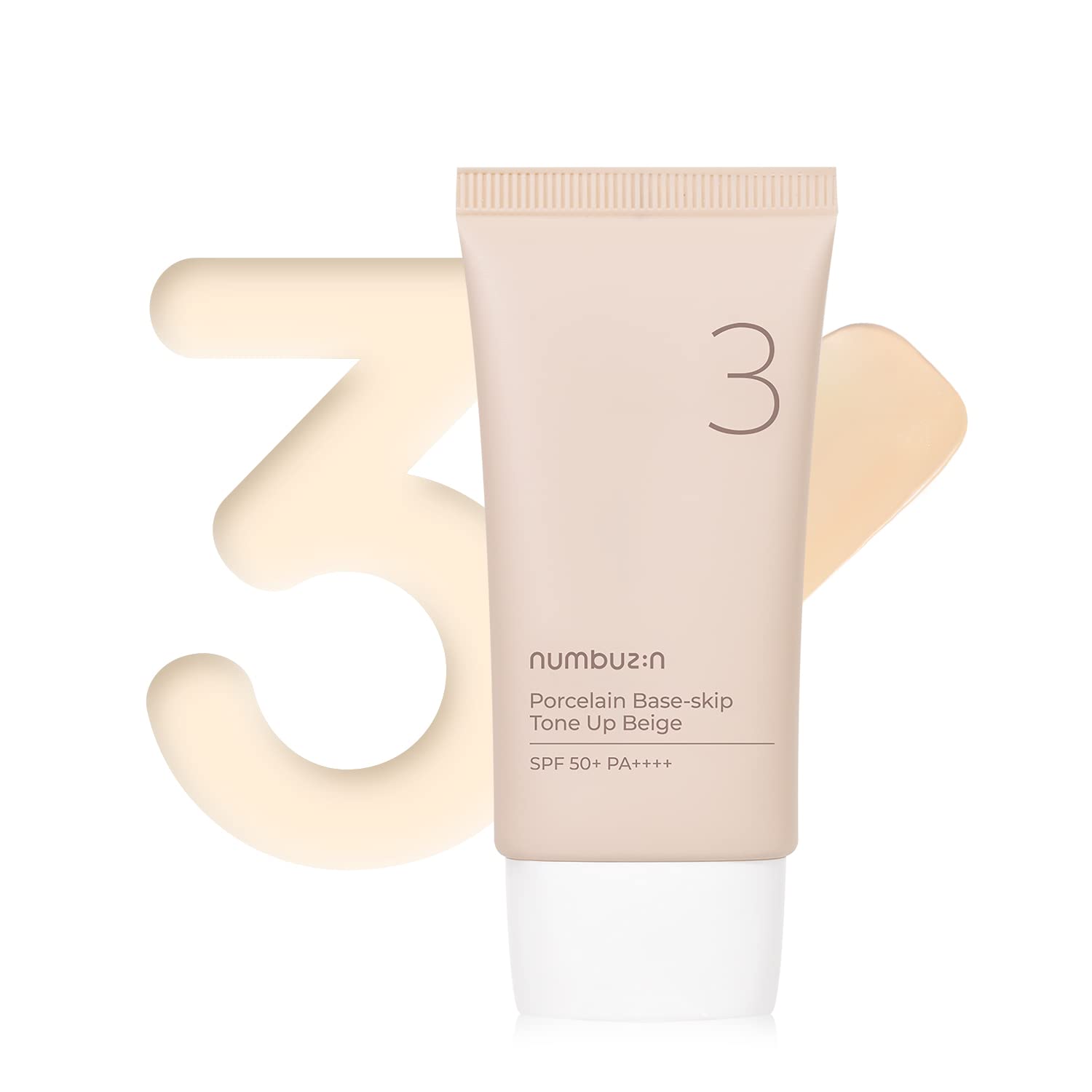 Numbuzin No.3 Porcelain Base-skip Tone Up Beige cream(50ml)