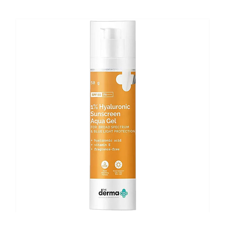 The Derma Co 1% Hyaluronic Sunscreen Aqua  Gel  SPF 50 PA++++ (50gm)