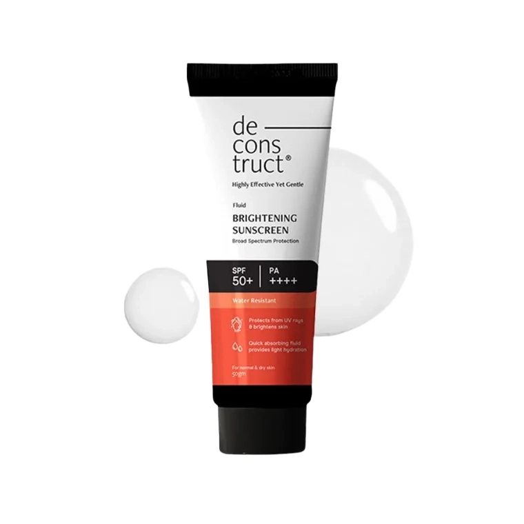 Deconstruct Fluid Brightening Sunscreen with spf 50+ Prevents Tanning & Provides a Brightening (50gm)