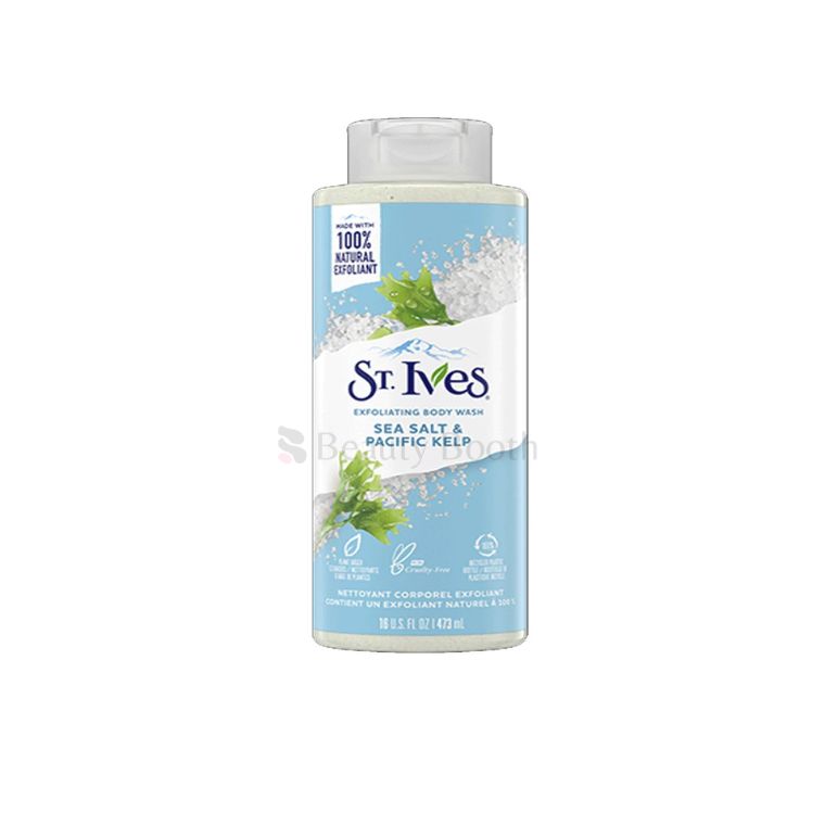 St. Ives Purifying Sea Salt & Pacific Kelp Exfoliating Body Wash (473ml)