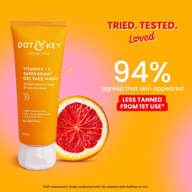 Dot & Key Vitamin C + E Super Bright Gel Face Wash (100ml)