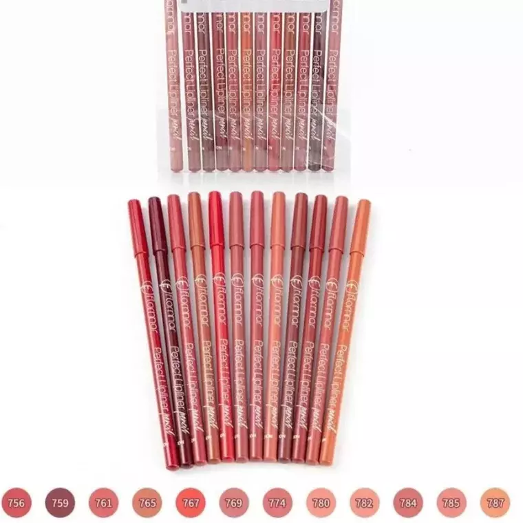 Flornnar Let Your Beauty Endless Perfect Lip Liner Pencil (12Pcs)