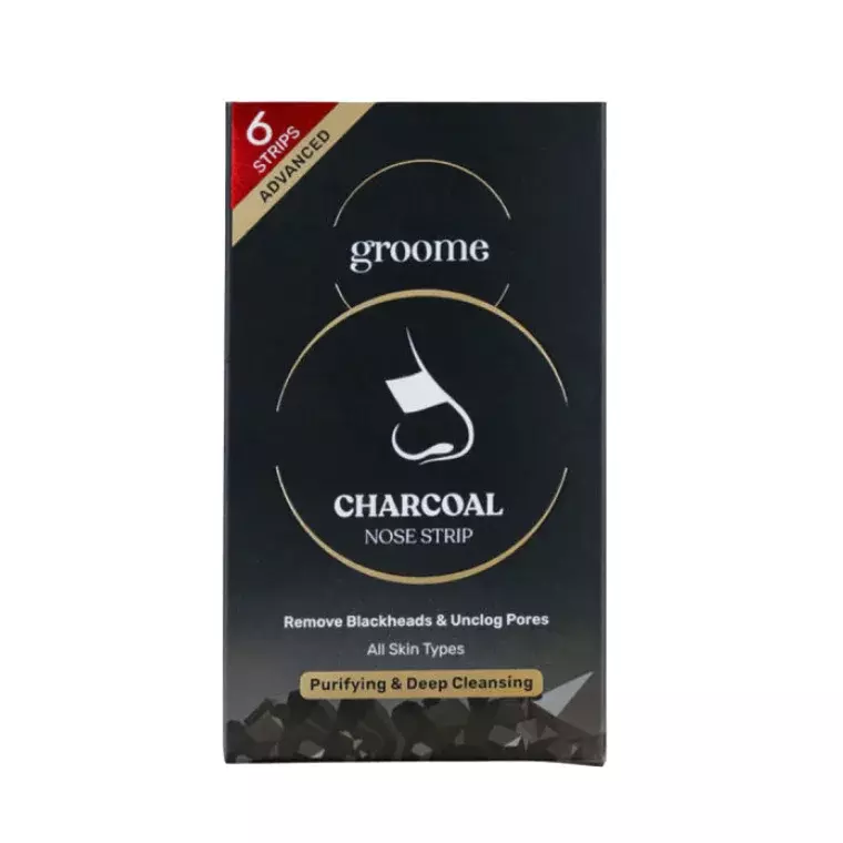Groome Black Head Remover Charcoal Nose strips 6 pcs