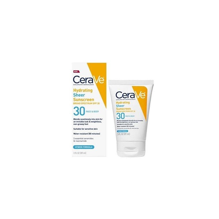 Cerave Hydrating Sheer Sunscreen Broad Spectrum SPF 30 for Face & Body (89ml) (2024/08/31)