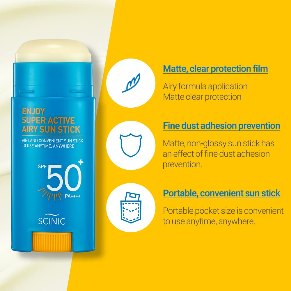 Scinic Enjoy Super Active Airy Sun Stick SPF50+ PA++++(15gm)