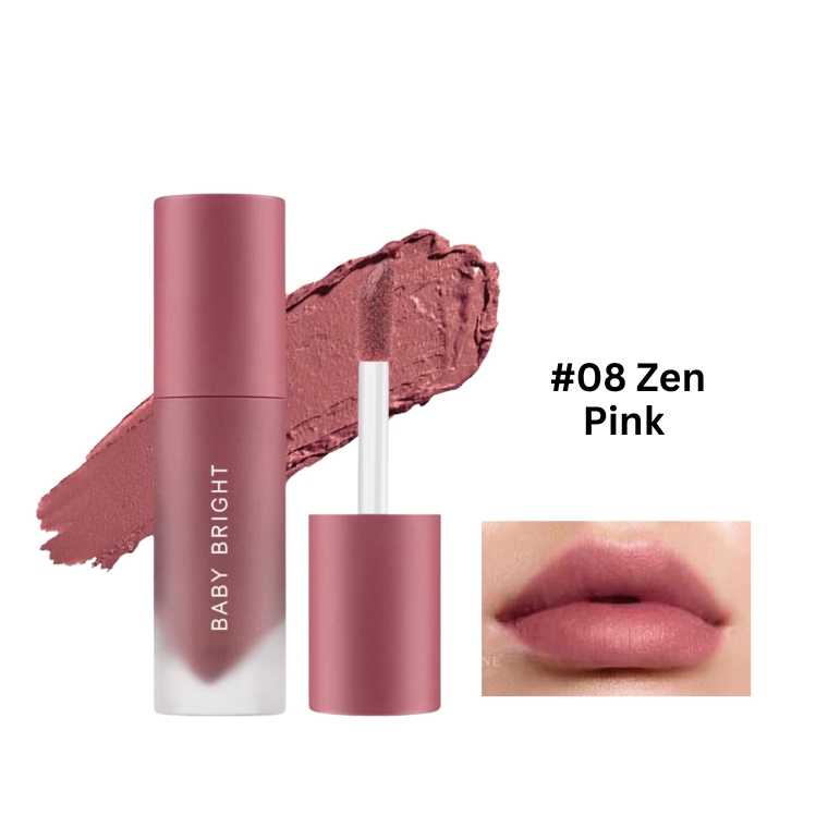 Baby Bright Lip & Cheek Velvet Cherry Blossom #08 Zen Pink (2.4gm)