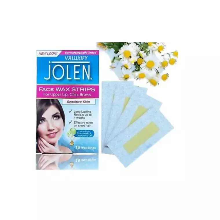 Jolen Face Wax Strips Sensitive Skin (16 Strips)
