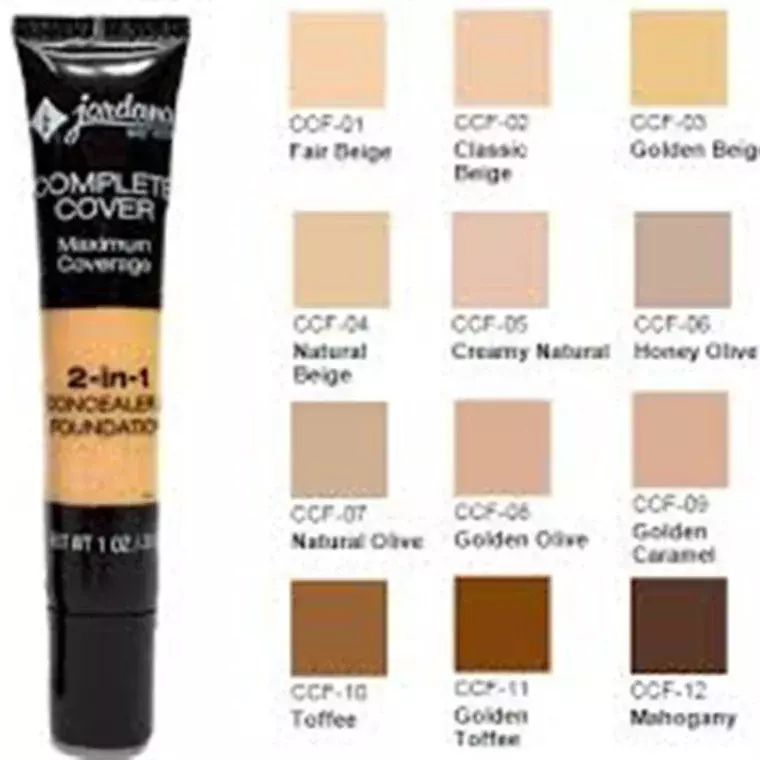 Jordana Complete Cover 2-in 1 Concealer & foundation CCF-02 Classic Beige (30gm)