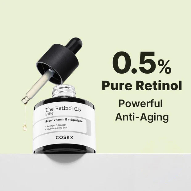 Cosrx Retinol 0.5% With Super Vitamin E + Squalene Oil (20ml)