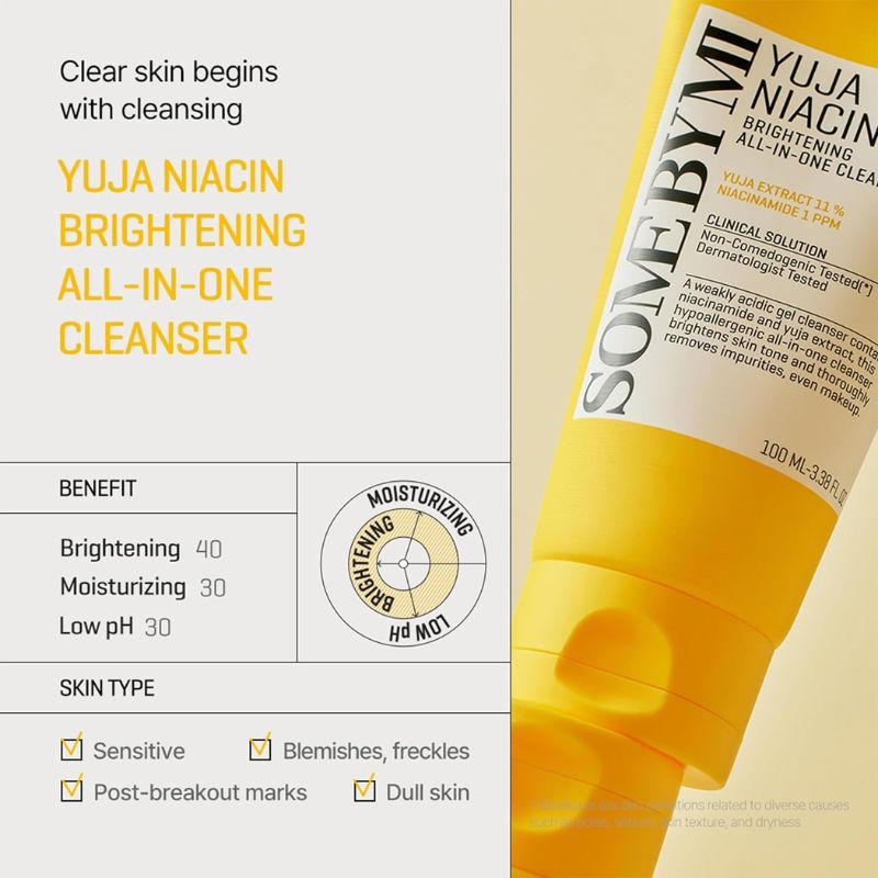 Some By Mi Yuja Niacin Brightening All-In-One Cleanser (100ml)