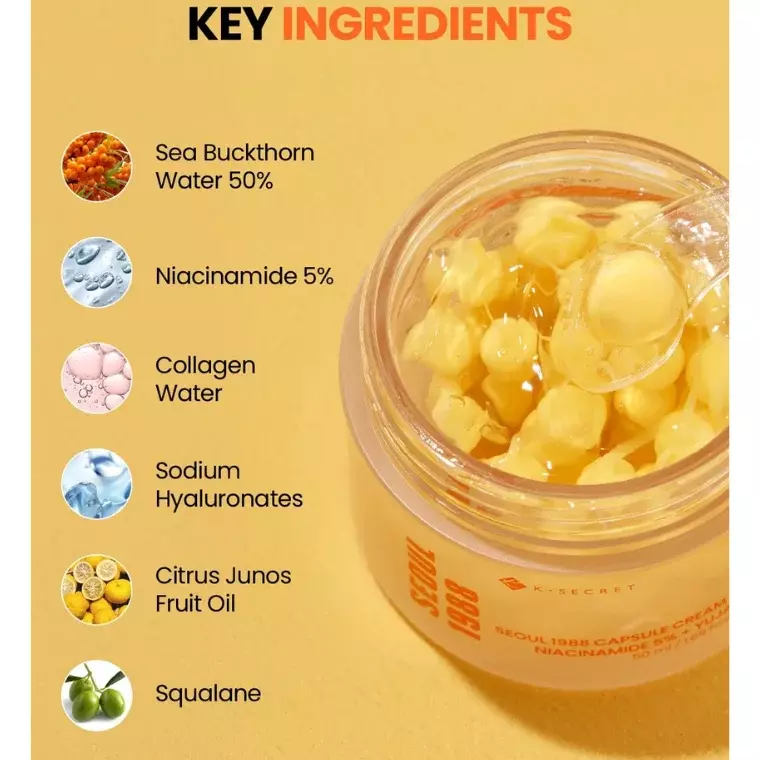 Ksecret Seoul 1988 Capsule Cream : Niacinamide 5% + Yuja (50ml)
