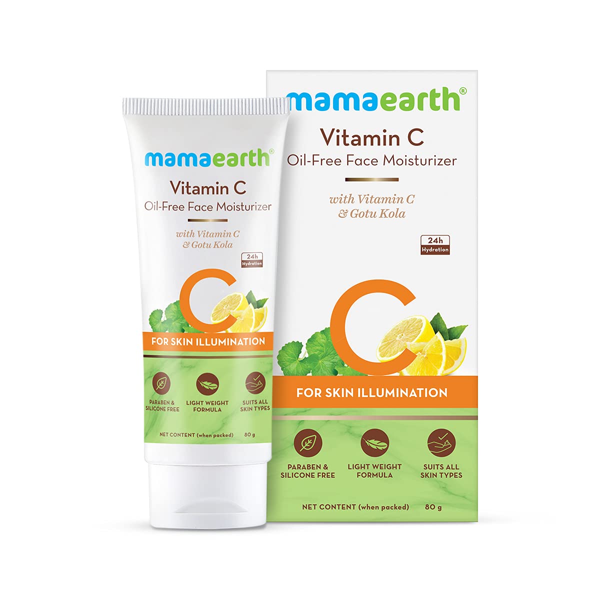Mamaearth Vitamin C Oil-Free Moisturizer With Vitamin C and Gotu Kola (80gm)