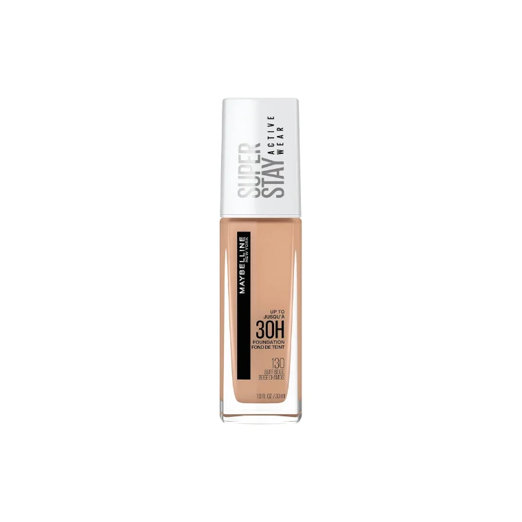 Maybelline Super Stay Active Wear 30h Full Coverage Foundation - 130 Buff Beige (30ml)
