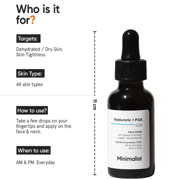 Minimalist Hyaluronic + PGA 02% Face Serum – (30ml)