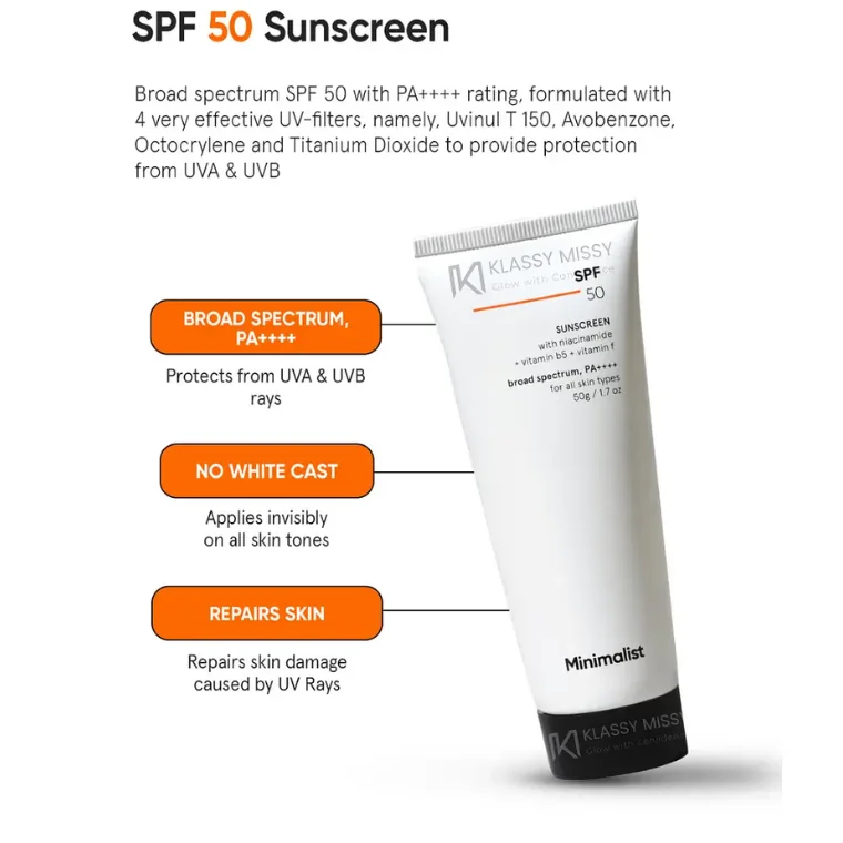 Minimalist SPF 50 Sunscreen