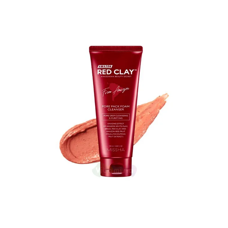 Missha Amazon Red Clay Pore Pack Foam Cleanser (120ml)