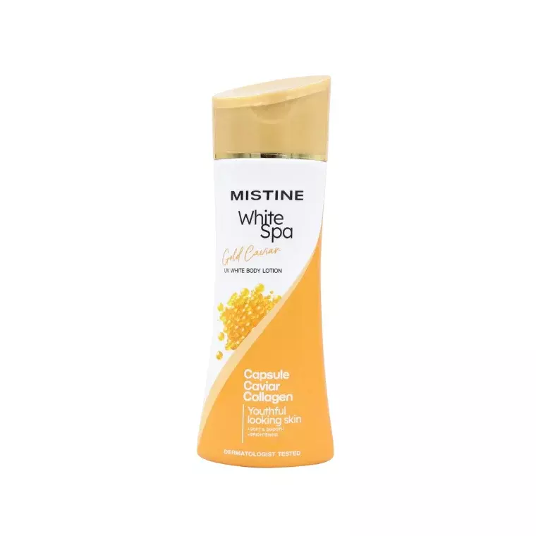 Mistine Body Lotion White Spa Gold Caviar Capsule UV White #Collagen (200ml)