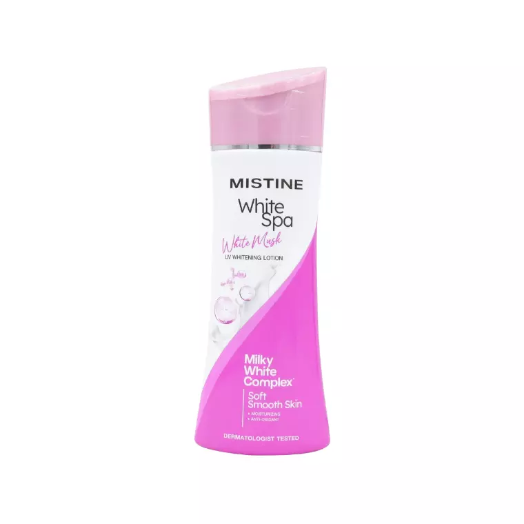 Mistine Body Lotion White Spa White Musk UV Whitening #Milky White (200ml)
