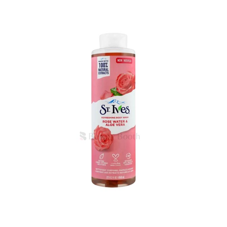 St. Ives Rose water & Alo Vera Refreshing Body Wash (650ml)