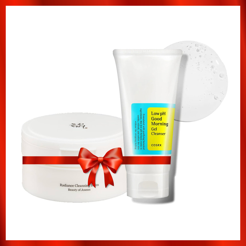 Double Cleanse [Beauty Of Joseon Radiance Cleansing Balm (100ml)+Cosrx Low pH Good Morning Gel Cleanser (150ml)]