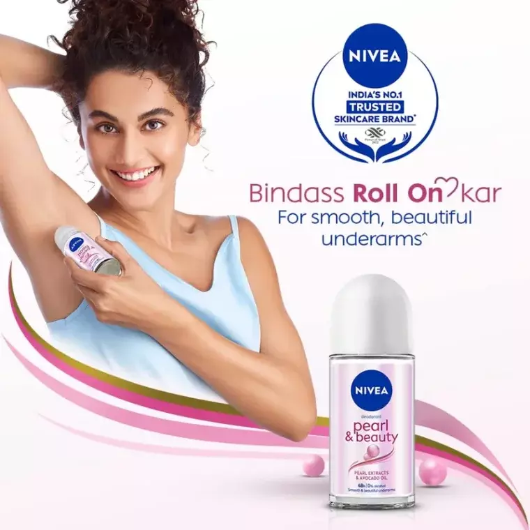 Nivea Pearl Beauty Deo Roll Pearl Extracts & Avocado Oil (50ml)