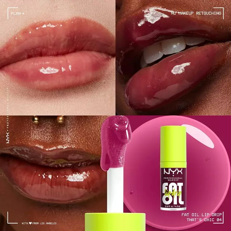 NYX Fat Oil Lip Drip Vegan Lip Oil fold #04 That's Chic (4.8ml)