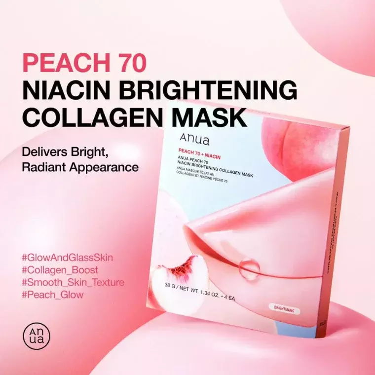 Anua Peach 70 Niacin Brightening Collagen Mask (38gm)