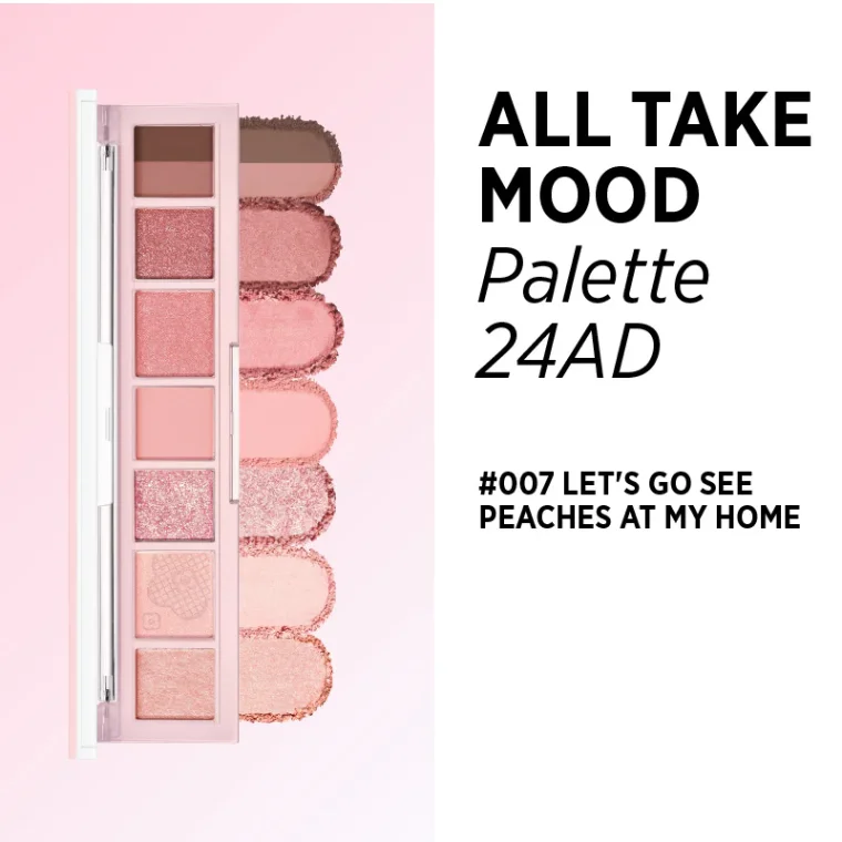 Peripera All Take Mood Palette #07 Let's Go See Peaches At My Home