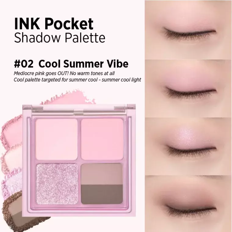 Peripera Ink Pocket Shadow Palette - 02 COOL SUMMER VIBES