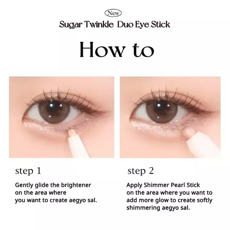Peripera Sugar Twinkle Duo Eye Stick #01 Dewy Nude (0.55gm)