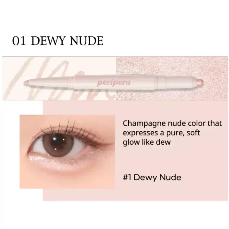 Peripera Sugar Twinkle Duo Eye Stick #01 Dewy Nude (0.55gm)