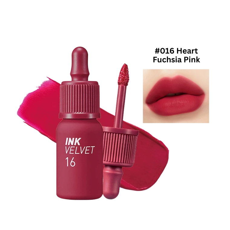 Peripera Ink The Velvet #016 Heart Fuchsia Pink (4gm)