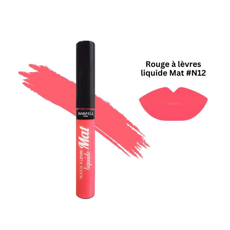 Anafeli Rouge à lèvres liquide Mat #N12 (7ml)