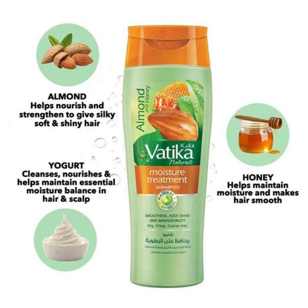 Vatika Naturals Almond & Honey Moisture Treatment Shampoo (400ml)