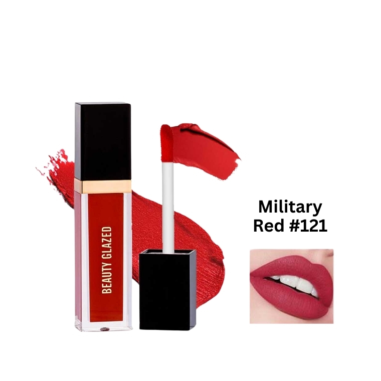 Beauty Glazed Lipstick Military Red #121 (2.8gm)