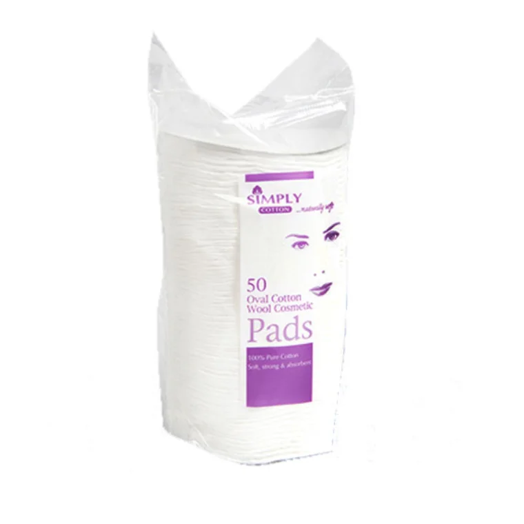 Simply Cotton Oval Cosmetic Pads (50Pads)