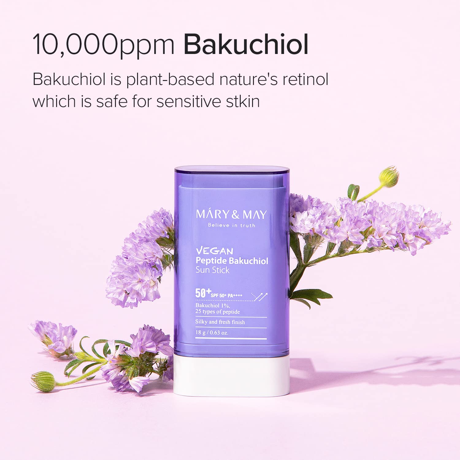 Mary&May Vegan Peptide Bakuchiol Sun Stick SPF50+ PA++++(18gm)