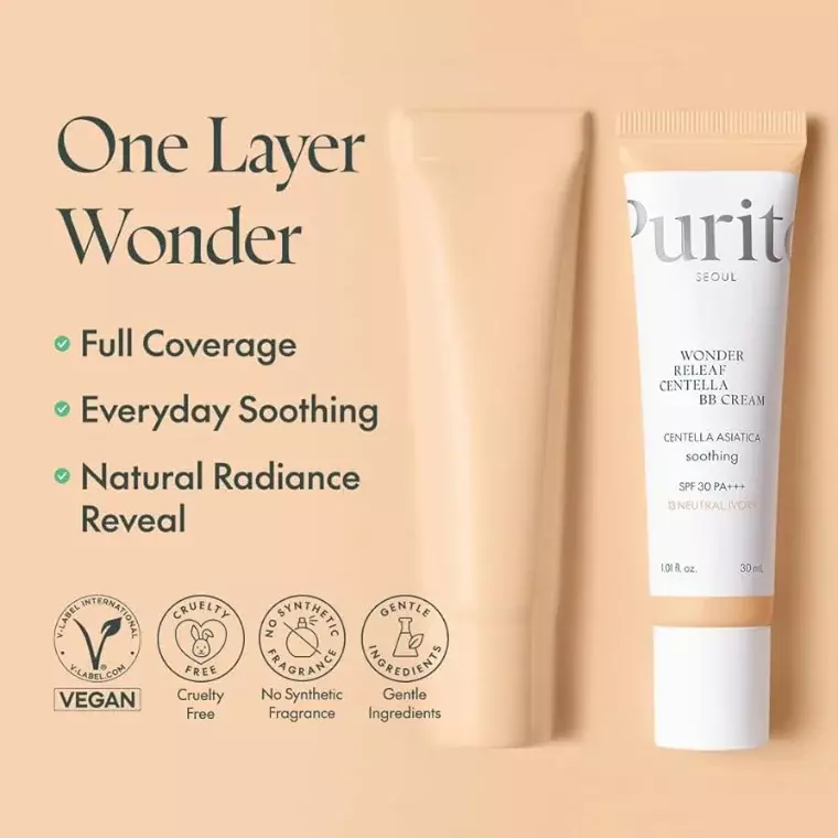 Purito Wonder Releaf Centella BB Cream Light Beige(30ml)