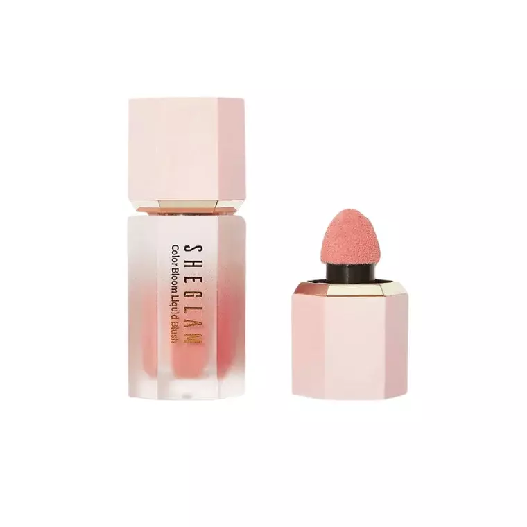 SHEGLAM Color Bloom Dayglow Liquid Blush Makeup for Cheeks Shimmer Finish - Devoted