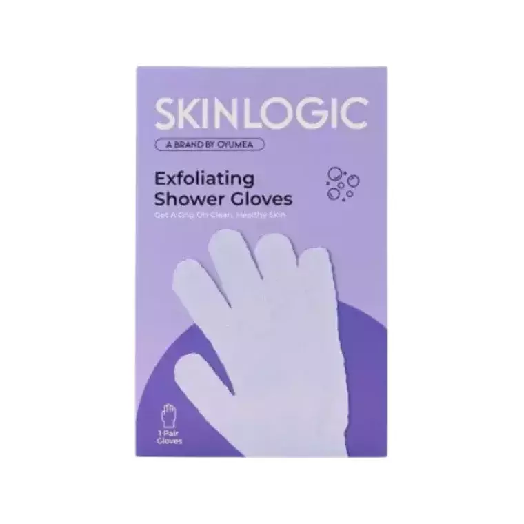 Skinlogic Bath And Body Exfoliating Body Gloves 1 Pair Purple