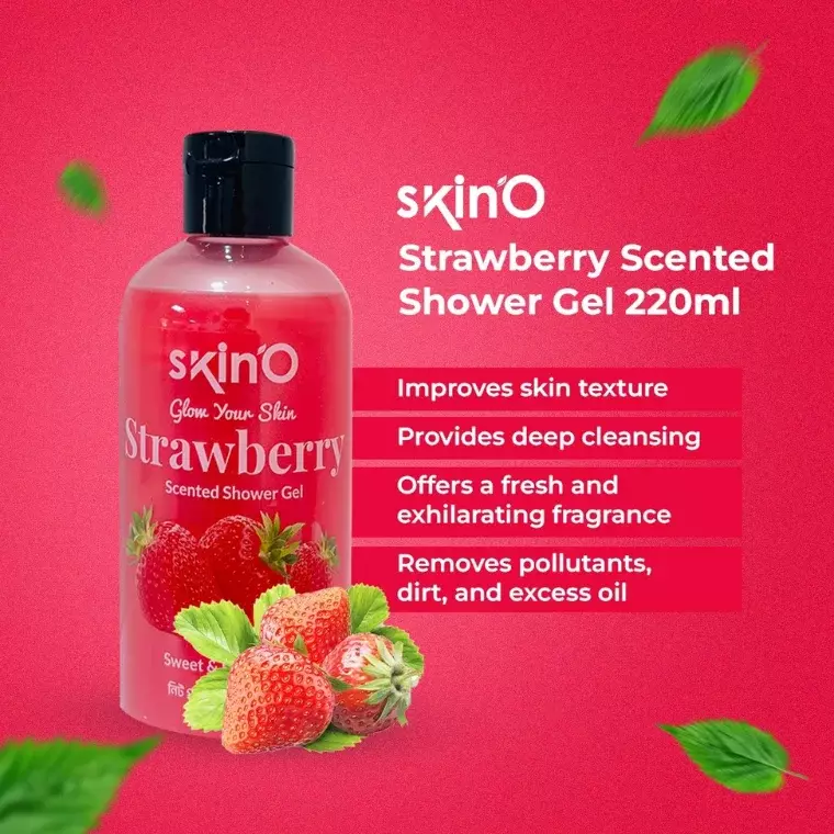 Skin'O Strawberry Scented Shower Gel (220ml)