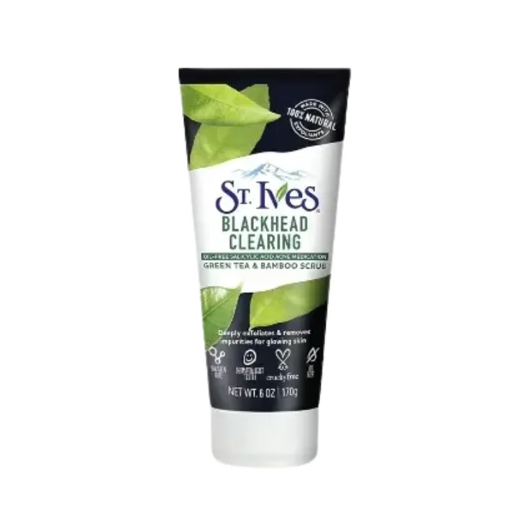 St. Ives Blackhead Clearing Green Tea & Bamboo Face Scrub (170gm)