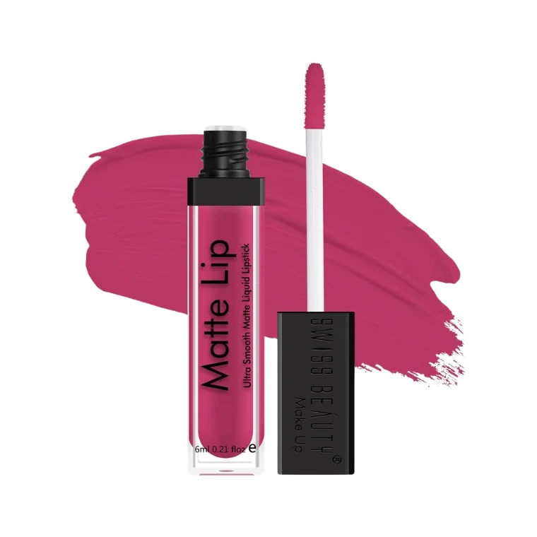 Swiss Beauty Ultra Smooth Matte Lip Liquid Lipstick #30 Fuschia Pink (6ml)