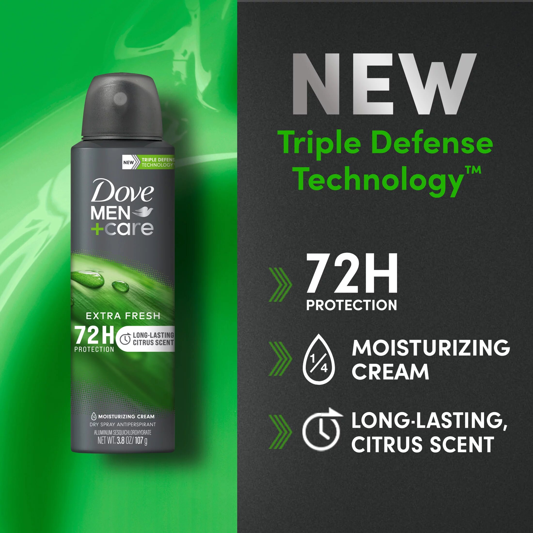 Dove Men+Care Extra Fresh Dry Spray Antiperspirant Deodorant (150ml)