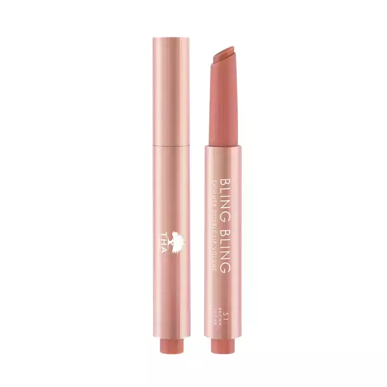 THA Bling Bling Shimmer Double Lip Volume #S1 Brown Sugar (2gm)