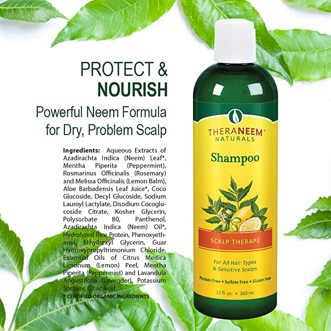 Thera Neem Scalp Therapy Clarifying & Shine Enhancing Daily Shampoo with Rosemary,(360 ml)(2025/01/31)