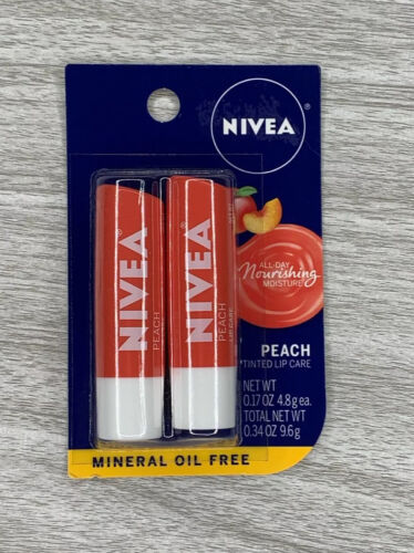 Nivea Tinted Lip Care  Peach - 2 Pack