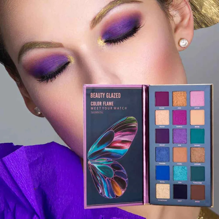 Beauty Glazed Color Flame 18 Colors Eyeshadow Palette #B110